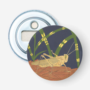 Décapsuleur Sauterelle dans l'herbe verte sur l'arrière - pla