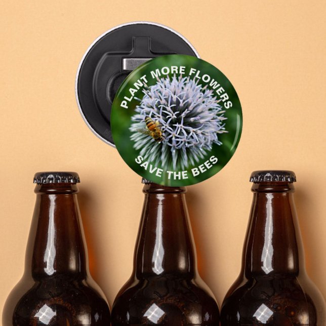 Décapsuleur Sauvez les abeilles Globe Thistle Floral (In Situ Beer Bottles)