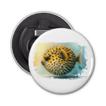 Série d'aquarelles : Poisson soufflé