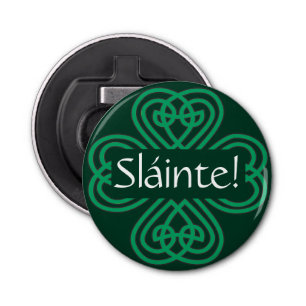 Décapsuleur Shamrock irlandais de Sláinte Green Celtic Lucky C