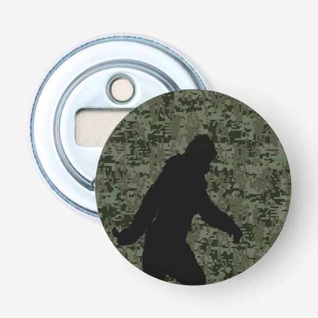 Décapsuleur Silhouette Gone Squatchin sur Camouflage numérique (Devant)