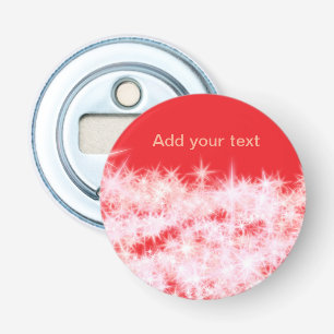 Décapsuleur Simple rouge rose brillant étoiles ajouter votre t