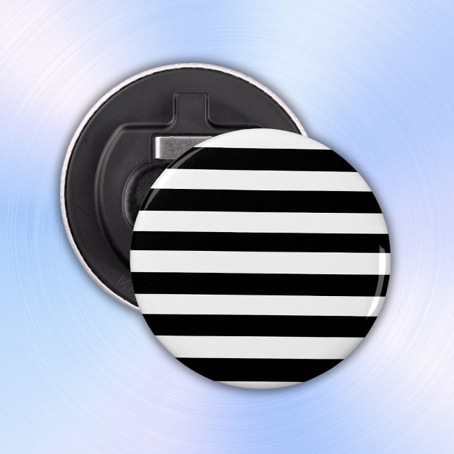 Décapsuleur Simples rayures noir et blanc | (Créateur téléchargé)