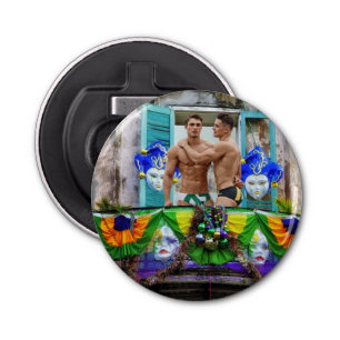 Décapsuleur SlipperyJoe's Mardi Gras Hommes violet or vert bal