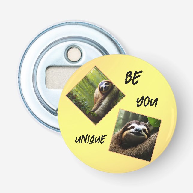 Décapsuleur Sloth "Be You Unique", (Devant)