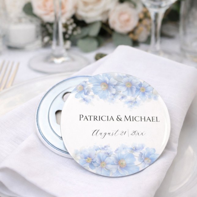 Décapsuleur Soft Blue Himalayan Poppy Flower Garden Wedding  (Créateur téléchargé)