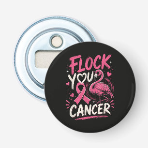 Décapsuleur Soutien de guerrière du cancer du sein Flamant Ros