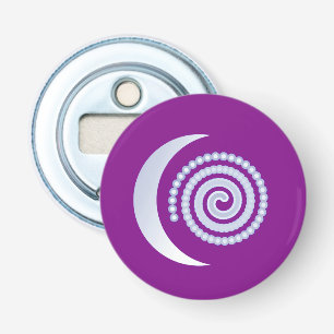 Décapsuleur Spirale de lune d'argent sur violet
