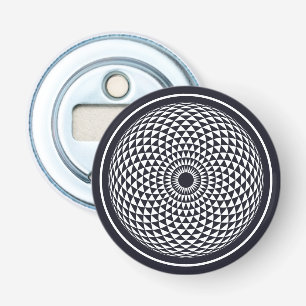 Décapsuleur Spirituel gris blanc Mandala géométrique Oriental