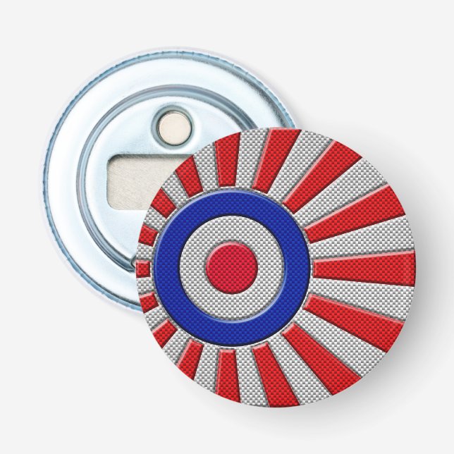 Décapsuleur Style de fibre de carbone Mod Roundel Sunburst (Devant)