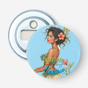 Décapsuleur Style vintage Hawaiian Travel Honolulu Hula Girl
