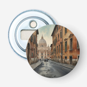 Décapsuleur Style Vintage Rome Voyage Aquarelle Italienne