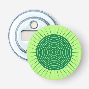Décapsuleur Sunburst géométrique moderne - Vert émeraude et ch