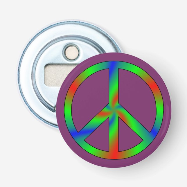 DÉCAPSULEUR SYMBOLE DE PAIX RVB (Devant)