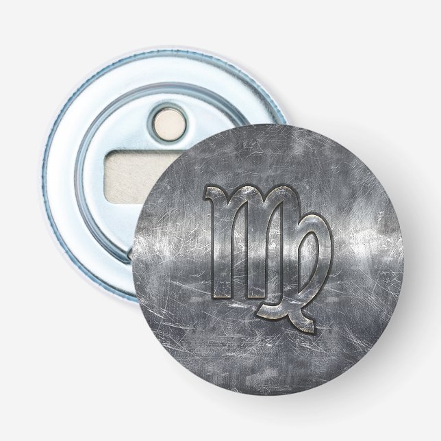 Décapsuleur Symbole Virgo Zodiac Grunge Style Distressed (Devant)