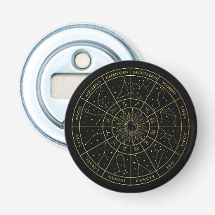 Décapsuleur Symbole Zodiac horoscope constellations carte or