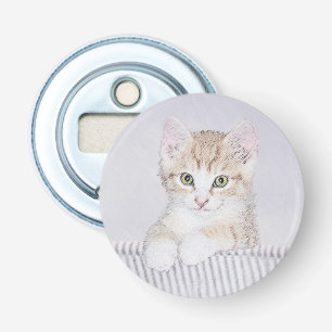 Décapsuleur Tabby Orange Kitten Peinture - Art Chat original