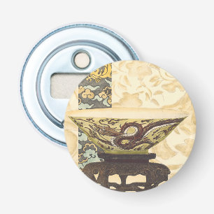 Décapsuleur Tapisserie asiatique avec bol et design dragon