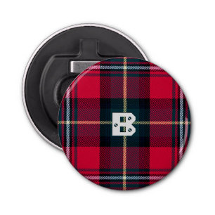 Décapsuleur Tartan avec vos initiales
