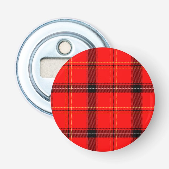 Décapsuleur Tartan rouge écossais (Devant)