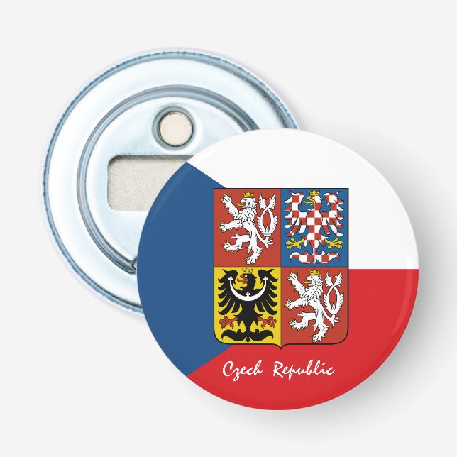 Décapsuleur Tchèque Drapeau & République Tchèque Parti /sports (Devant)