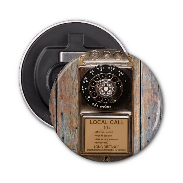 Décapsuleur Téléphone antique rotatif payant rude (Devant)
