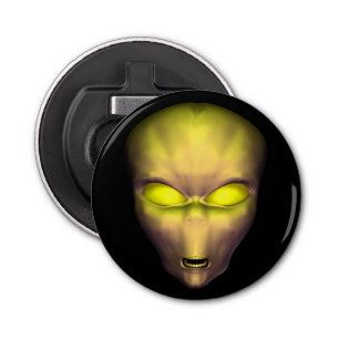 Décapsuleur Tête d'Alien jaune