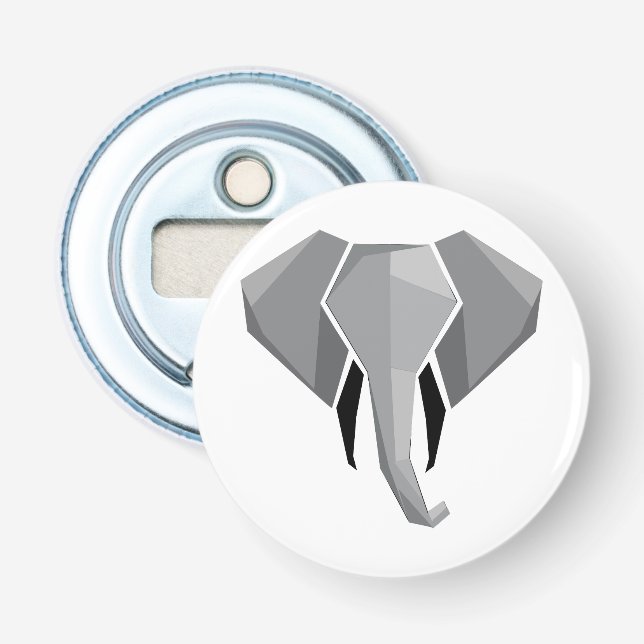 Décapsuleur Tête d'éléphant géométrique  (Devant)