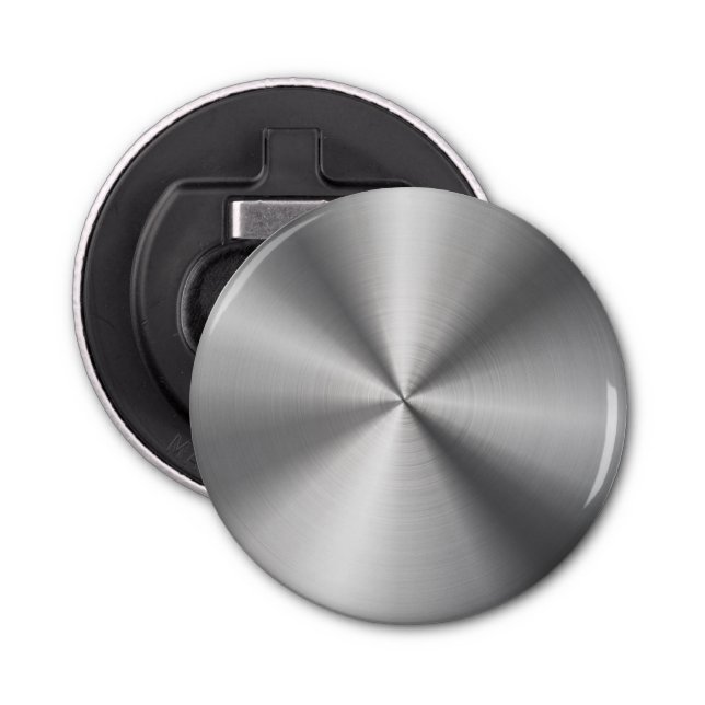 Décapsuleur Texture radiale métallique personnalisée (Devant)