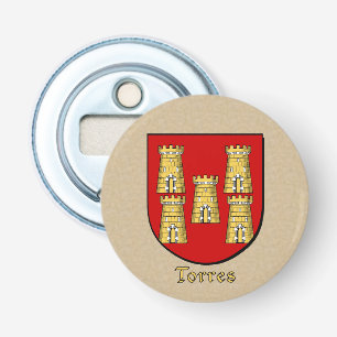 Décapsuleur Torres Heraldic Armoiries sur le modèle de parchem