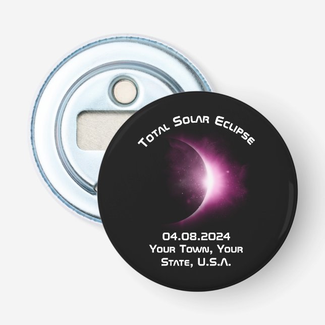 Décapsuleur TOTAL PERSONNALISÉ SOLAIRE ECLIPSE 2024 Souvenir (Devant)