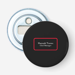 Décapsuleur Trendy Black & Red Plain Créatif Moderne