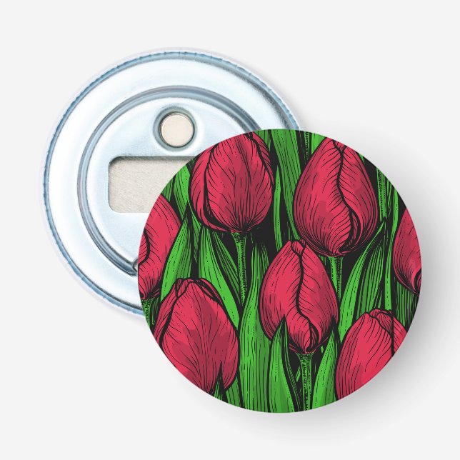 Décapsuleur Tulipes rouges (Devant)