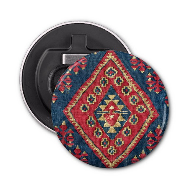 Décapsuleur Turc Kilim Tapis tapis Antique Rouge Bleu (Devant)