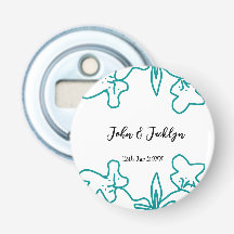 Turquoise blue wedding couple name date flstylish
