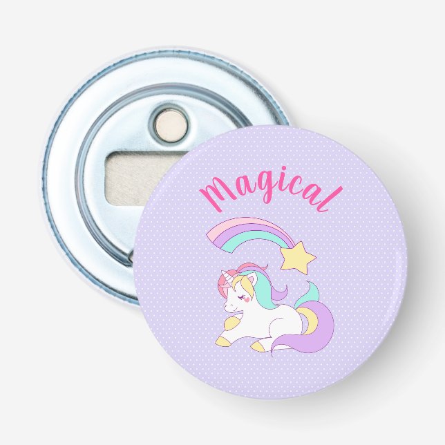 Décapsuleur Unicorne magique avec Rainbow Shooting Star (Devant)