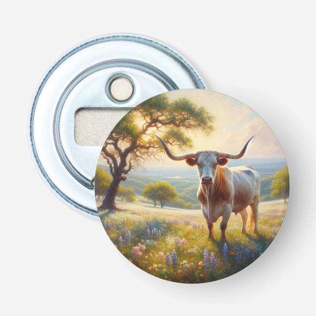 Décapsuleur Vache à landes du printemps du Texas (Devant)