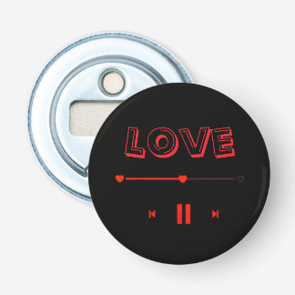 Décapsuleur Valentine's Romantic Badge— Cute Love Pin Button