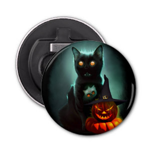 Décapsuleur Vampire Chat et Assistant Citrouille Halloween Sur