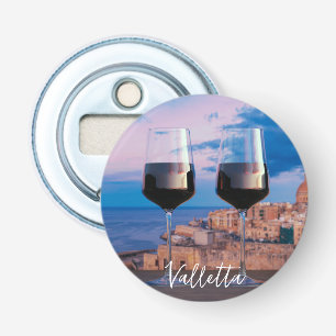 Décapsuleur Verres à vin avec vue coucher de soleil sur La Val