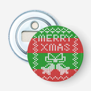 Décapsuleur Vilain pull motif sonnettes Joyeux fils Xmas