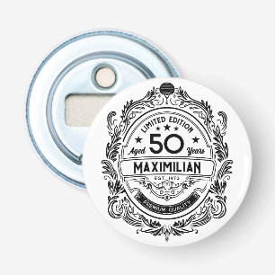 Décapsuleur Vintage 50e anniversaire Whiskey Étiquette avec vo
