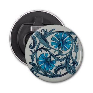 Décapsuleur vintage blue antiflower graphic