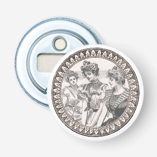 Décapsuleur Vintage Romance Couple : Antique Rose Girly Love