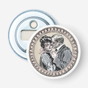 Décapsuleur Vintage Romance Couple : Antique Rose Girly Love