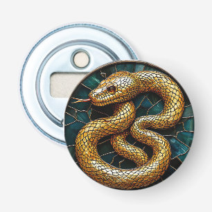 Décapsuleur Vitrail serpent doré