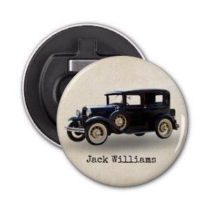 Décapsuleur Voiture Vintage Noire Avec Nom