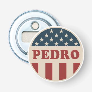 Décapsuleur Votez pour Pedro Classique Rétro Bouton de Votant