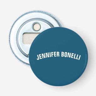 Décapsuleur Votre nom minimaliste couleur bleu marine moderne