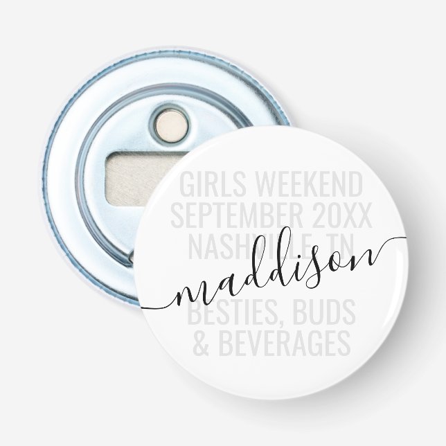 Décapsuleur Voyage de vacances de week-end pour filles personn (Devant)